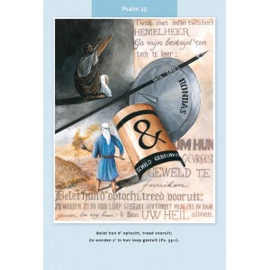 Kaart Psalm 35:1 - Belet hun d' optocht, treed voorruit; 